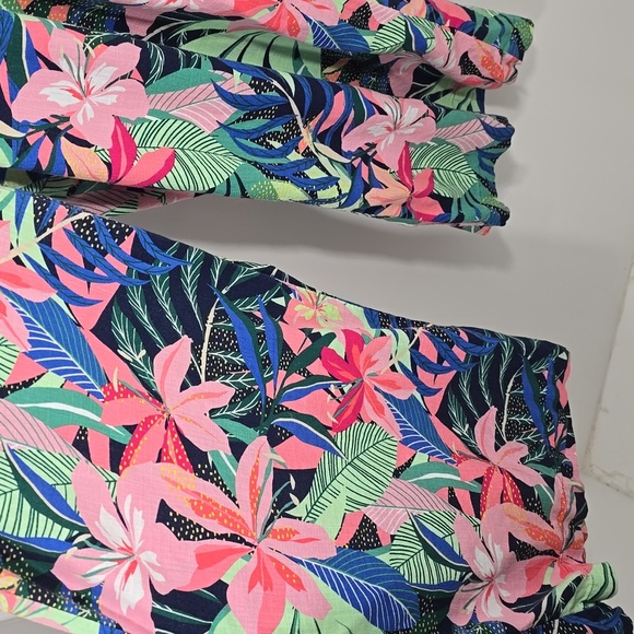 {LOFT} Fluid Wide Leg Crop Pants in Palm Print - Size XL - Picture 5 of 12